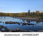 Autumn view of Lake Superior in Grand Marais, Minnesota 