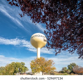 Autumn View Of The Meridian Water Tower 