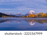 Autumn view of Mount Moran and Snake River, Grand Teton National Park, Wyoming