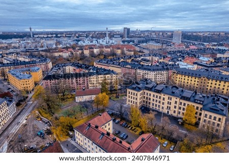 Autumn view of Stockholm Sweden Aerial Drone Photos