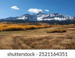 Autumn view of Wilson Peak in the San Juan Mountains near Telluride, Colorado