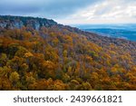 Autumn views among the cliffs at Mount Magazine State Park.