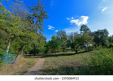 Autumn Walk In The Church Park, Church Attendance, Religious Worship.