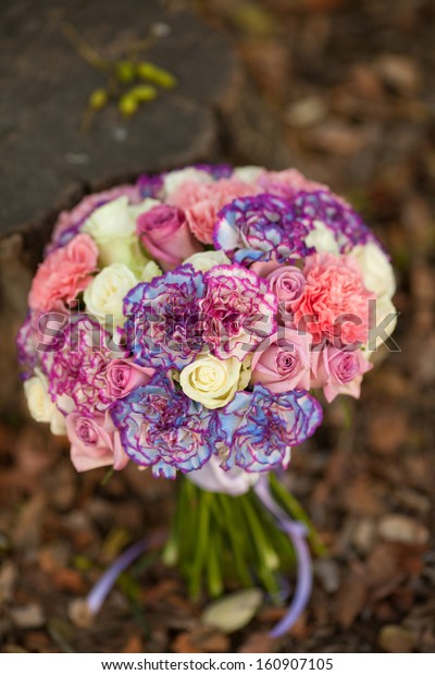 Autumn Wedding Bouquet Bride Engagement Bridal Stock Image