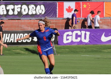 Autumn Wildung Forward For The Houston Baptist University Huskies At GCU Stadium In Phoenix Arizona USA August 24,2018.