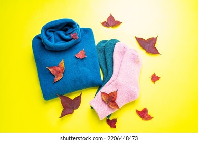 Autumn And Winter Warm Cashmere Sweater And Cashmere Socks