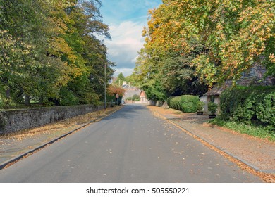 Autumnal Scene In Chawton, Central Hampshire.