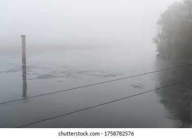 autumnal sunrise in a foggy morning over the Ticino river, Bereguardo, Pavia  - Shutterstock ID 1758782576