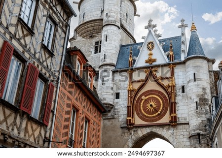 Auxerre clock tower (Tour de l’Horloge d’Auxerre) Auxerre, Yonne, Burgundy, France, Europe