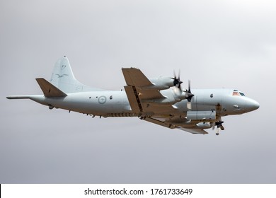 Avalon, Australia - February 26, 2015: Royal Australian Air Force (RAAF) Lockheed AP-3C Orion Maritime Patrol And Anti Submarine Warfare Aircraft From RAAF Base Edinburgh.