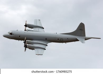 Avalon, Australia - February 28, 2015: Royal Australian Air Force (RAAF) Lockheed AP-3C Orion Maritime Patrol And Anti Submarine Warfare Aircraft From RAAF Base Edinburgh.