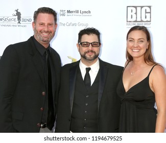 AVALON - SEP 29:  Aaron Goldberg, Ron Truppa, Jessica Schreiner At The Catalina Film Festival - Saturday Red Carpet At The Casino On September 29, 2018 In Avalon, CA