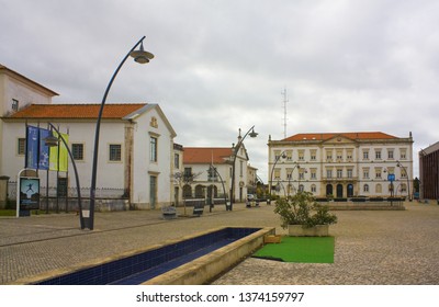 AVEIRO, PORTUGAL - March 3, 2019: Square Marquês De Pombal In Old Town Of Aveiro