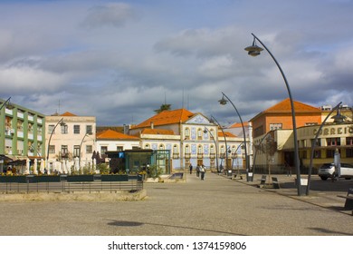 AVEIRO, PORTUGAL - March 3, 2019: Square Marquês De Pombal In Old Town Of Aveiro