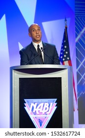 Aventura, FL/ USA - August 8, 2019: Mayor Pete Buttigieg Addresses The Audience At The National Association Of Black Journalists And Answers Panel Questions. 