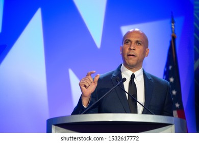 Aventura, FL/ USA - August 8, 2019: Mayor Pete Buttigieg Addresses The Audience At The National Association Of Black Journalists And Answers Panel Questions. 