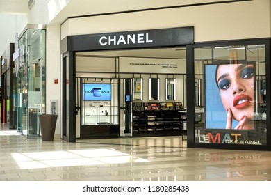 AVENTURA, USA - AUGUST 23, 2018: Chanel Famous French Boutique In Aventura Mall.