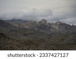 Avi Kwa Ame National Monument Nevada - Low Storm Clouds Over Granite Outcrops in the Newberry Mountains, Spirit Mountain Wilderness