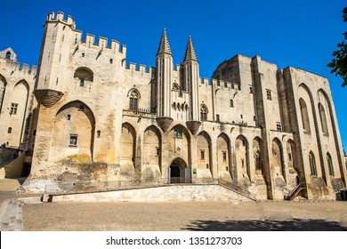 Avignon,Provence, France - June 26, 2012: Exterior of a famous historic building in Avignon-Provence-France. 