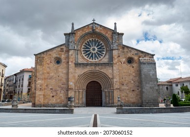 AVILA, SPAIN – JUNE 20, 2021: Church of San Pedro Apostol. It was built in XII-XIII centuries