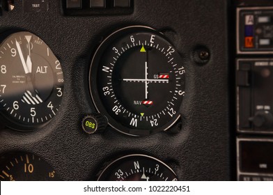 Avionics Equipment In Aircraft. Close Up.
