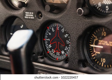 Avionics Equipment In Aircraft. Close Up.
