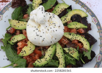avocado and burrata italian salad - Shutterstock ID 2258281561
