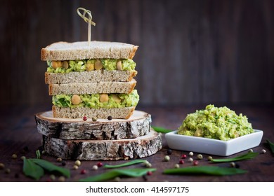 Avocado And Chickpea Sandwich