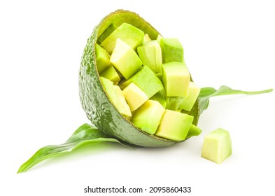 Avocado isolated on a white background with clipping path