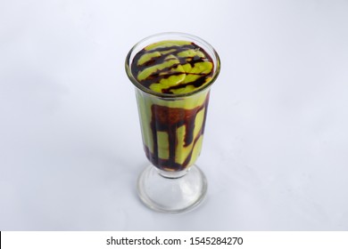 Avocado Juice With Chocolate Topping