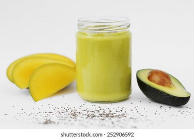 Avocado Mango Smoothie With Chia Seeds