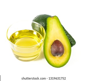 Avocado Oil Isolated On White