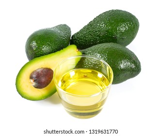 Avocado Oil Isolated On White