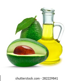 Avocado Oil Isolated On A White Background