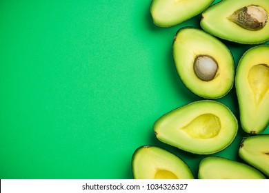 Avocado on pastel background,creative food concept.