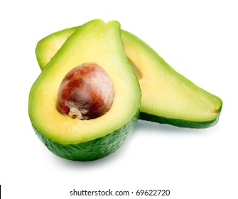 Avocado On White Background