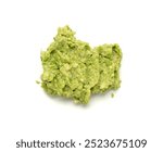 Avocado Smear Isolated, Sharwil Puree, Brown Avocados Paste, Fresh Alligator Pear Cream, Guacamole Paste, Persea Americana Avocado Fruit Sauce on White Background