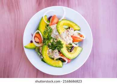 Avocado Tuna Salad Kenyan Africans Food Dishes On The Table 