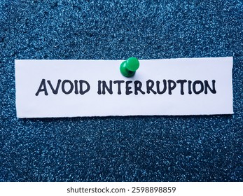 Avoid interruption writting on blue background.