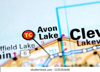 Avon Lake. Ohio. USA On A Map