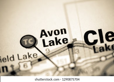 Avon Lake. Ohio. USA On A Map