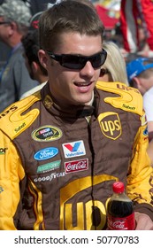 AVONDALE, AZ - APRIL 10: NASCAR Driver David Ragan Makes An Appearance Before The Start Of The Subway Fresh Fit 600 On April 10, 2010 In Avondale, AZ.