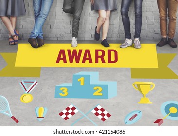 Award Ceremony Certification Challenge Win Concept