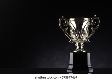 award winning trophy shot in black background 