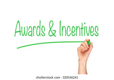 Awards & Incentives, Induction Training Headlines Concept.