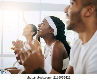 Its awards time. Cropped shot of three young tennis players clapping during their awards ceremony. - Powered by Shutterstock