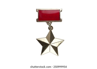 Awards Of The USSR Badge Of The Medal Of The Gold Star Of The Hero Of The Soviet Union