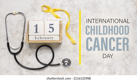 Awareness banner for International Childhood Cancer Day - Shutterstock ID 2116132988