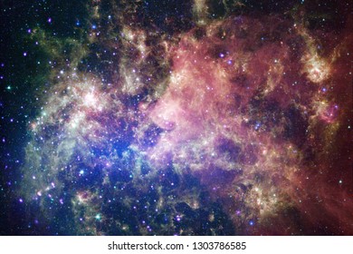 Awesome beautiful nebula somewhere in outer space. Elements of this image furnished by NASA