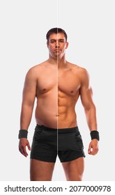 Awesome Before And After Weight Loss Fitness Transformation. The Man Was Fat But Became Fit. Fat To Athlete.